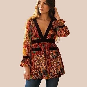 Alberto Makali ~ Multicolor Velvet Trim